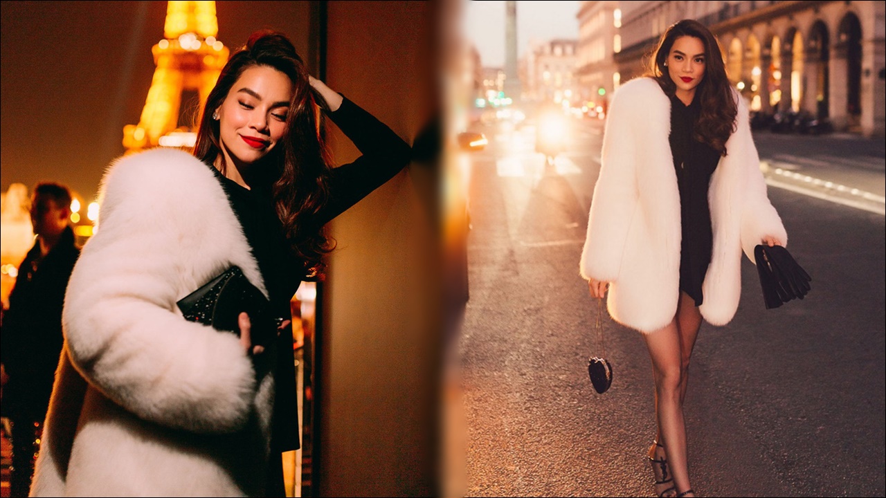 Hồ Ngọc Hà diện áo lông 300 triệu, sánh đôi cùng Lý Quí Khánh dự show thời trang tại Paris