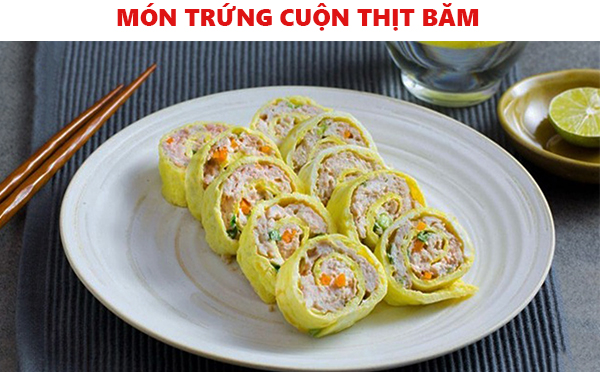 Cách làm món trứng cuộn thịt băm
