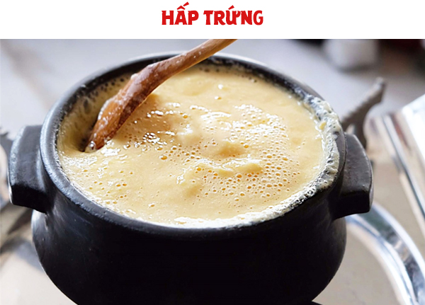 Tiến hành hấp trứng