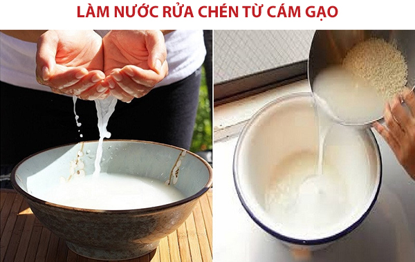 Cách làm nước rửa chén từ cám gạo