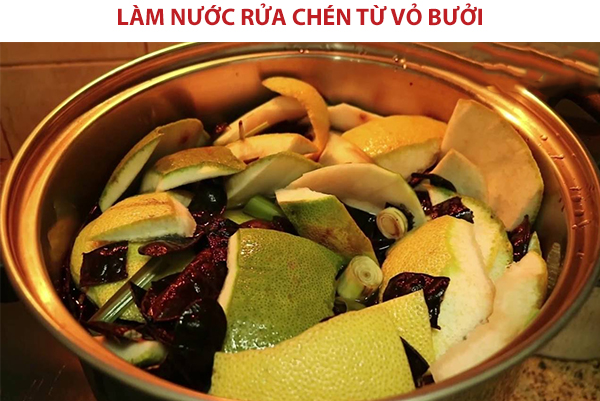 Cách làm nước rửa chén từ vỏ bưởi