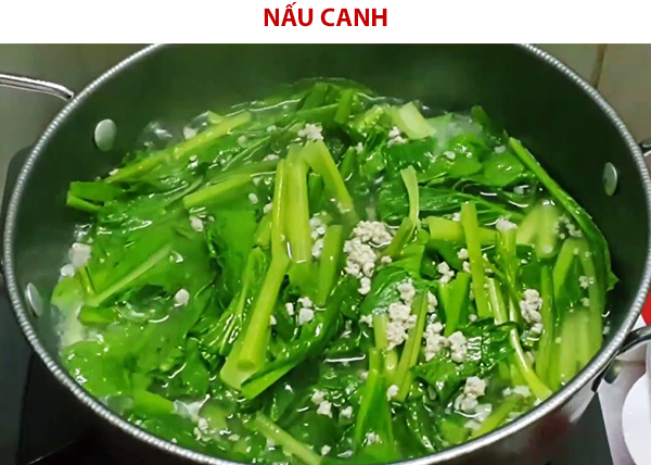 Cách nấu canh cải ngọt