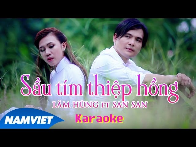 [KARAOKE] Sầu Tím Thiệp Hồng - Lâm Hùng